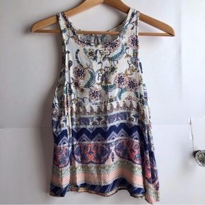 Anthro Elodie Floral Tank